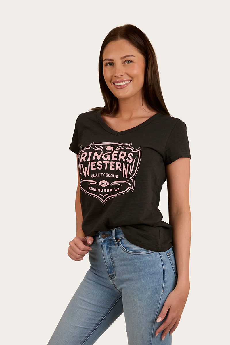 Ringers & Western Quality Goods Womens V Neck T Shirt - 224067RW | Blue Heeler Boots
