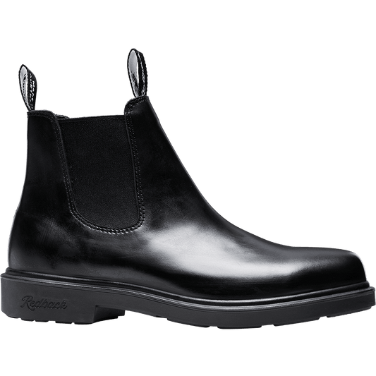 Redback Muster Elastic Sided Soft Toe Boot Black Giovani - front view