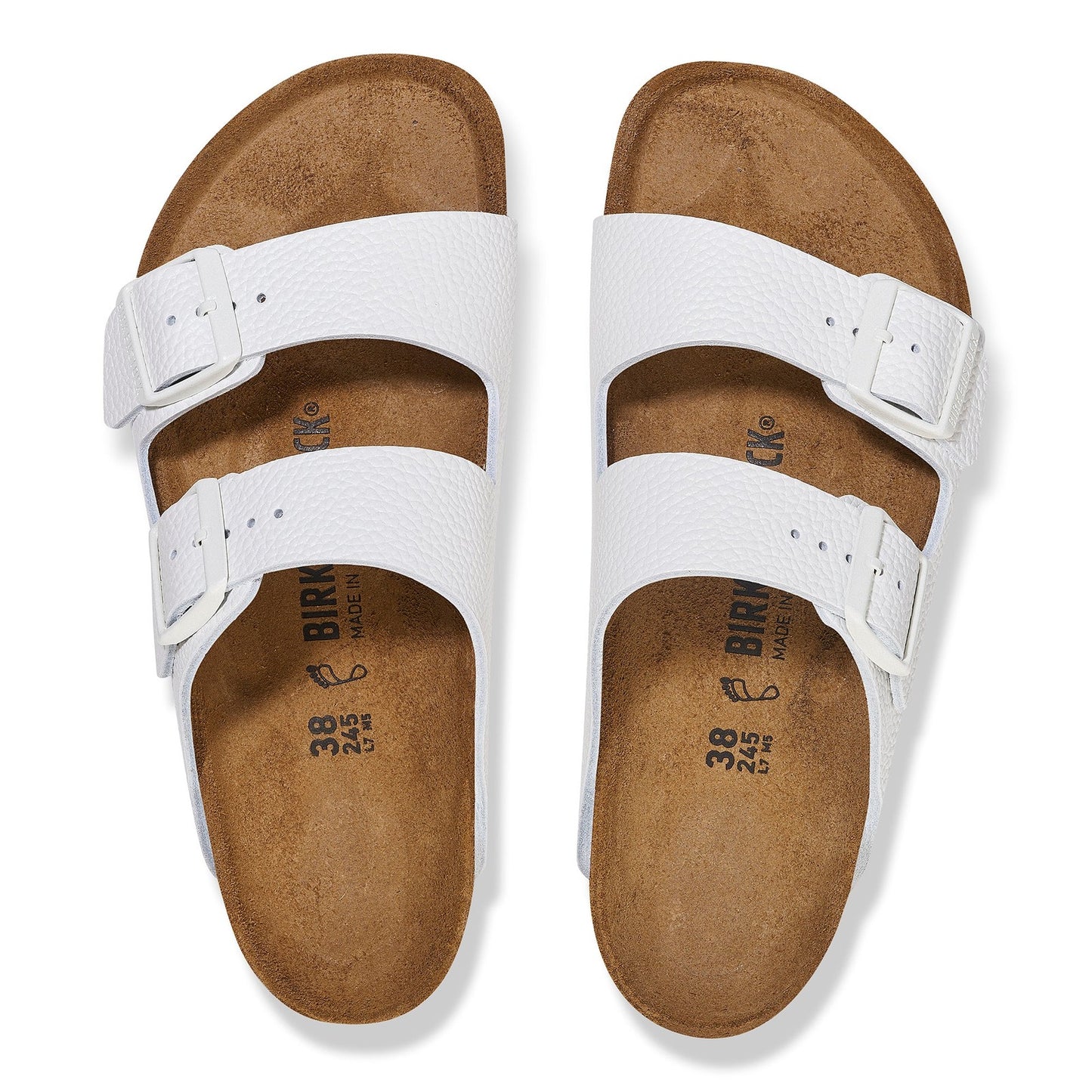 Birkenstock Arizona White Smooth Leather Regular - 1025048 | Blue Heeler Boots