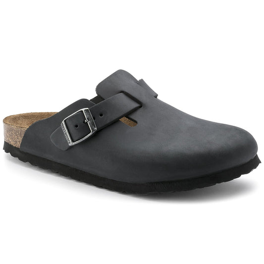 Birkenstock Boston Black Oiled Leather Regular - 059461 | Blue Heeler Boots