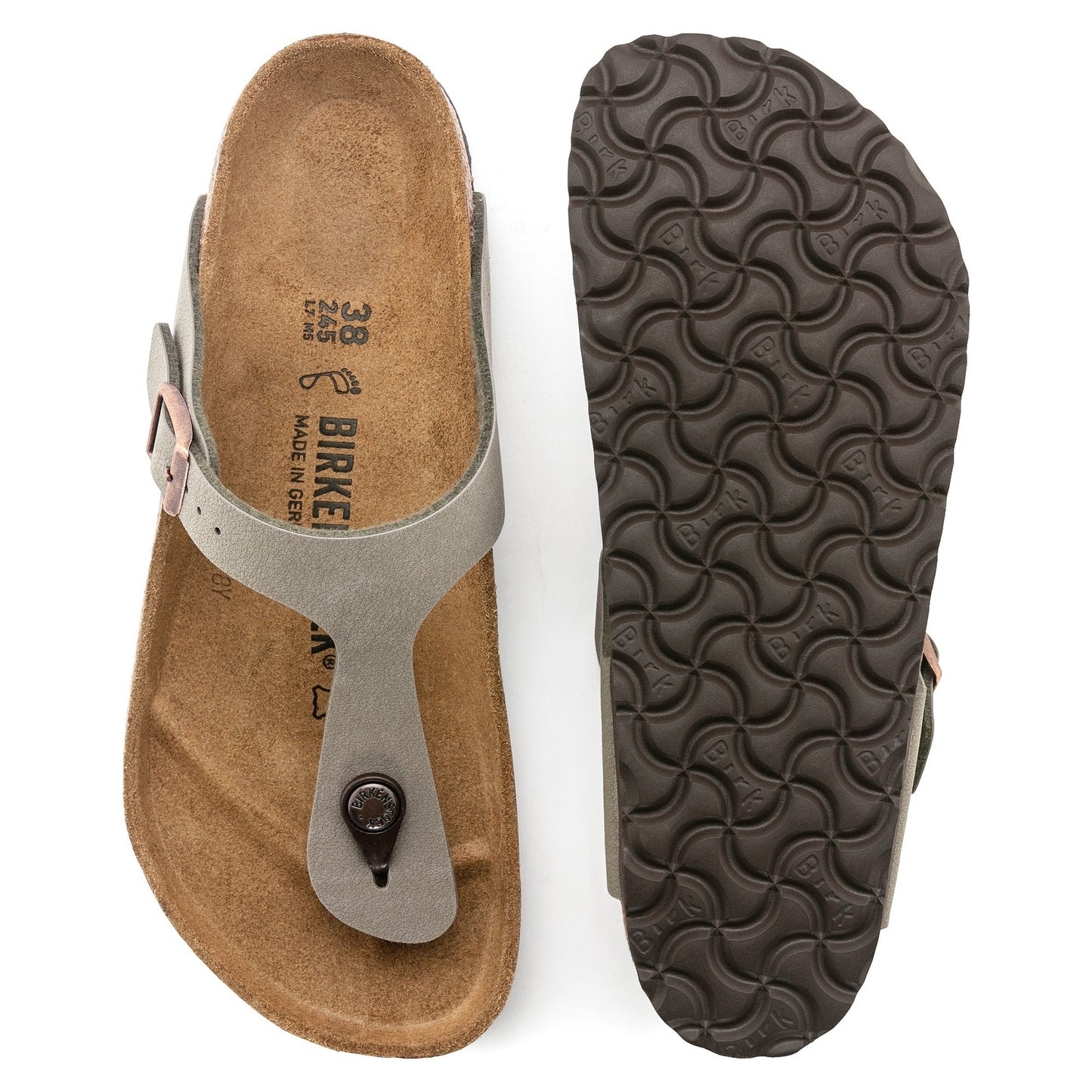 Birkenstock Gizeh Stone BirkiBuc Regular - 043391 | Blue Heeler Boots