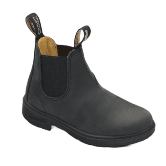 Blundstone Kids Rustic Black Elastic Side Boot 1325 | Blue Heeler Boots