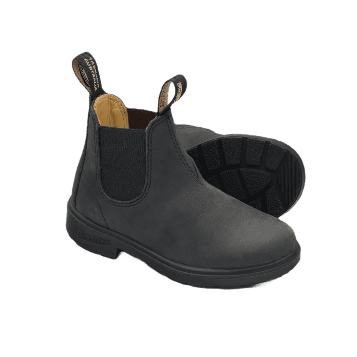 Blundstone Kids Rustic Black Elastic Side Boot 1325 | Blue Heeler Boots