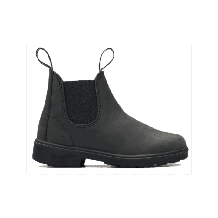 Blundstone Kids Rustic Black Elastic Side Boot 1325 | Blue Heeler Boots