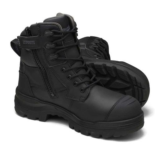 Blundstone RotoFlex Black Water-Resistant Zip Side Safety Boot - 8561 | Blue Heeler Boots