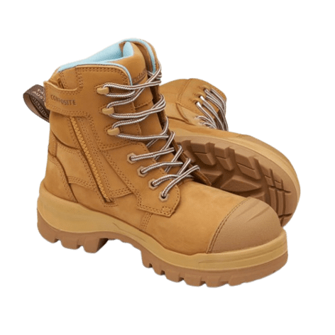 Blundstone RotoFlex Wheat Water Resistant Nubuck Zip Side Women's Safety Boot - 8860 | Blue Heeler Boots