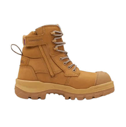 Blundstone RotoFlex Wheat Water Resistant Nubuck Zip Side Women's Safety Boot - 8860 | Blue Heeler Boots