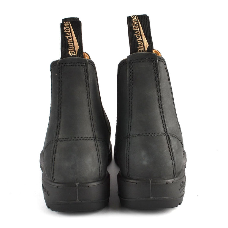 Blundstone Rustic Black Women's Chelsea Elastic Side Boot 587 blue-heeler-boots