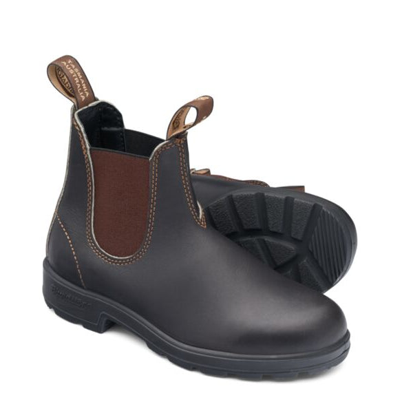 Blundstone Stout Brown Elastic Side Boot 500 | Blue Heeler Boots