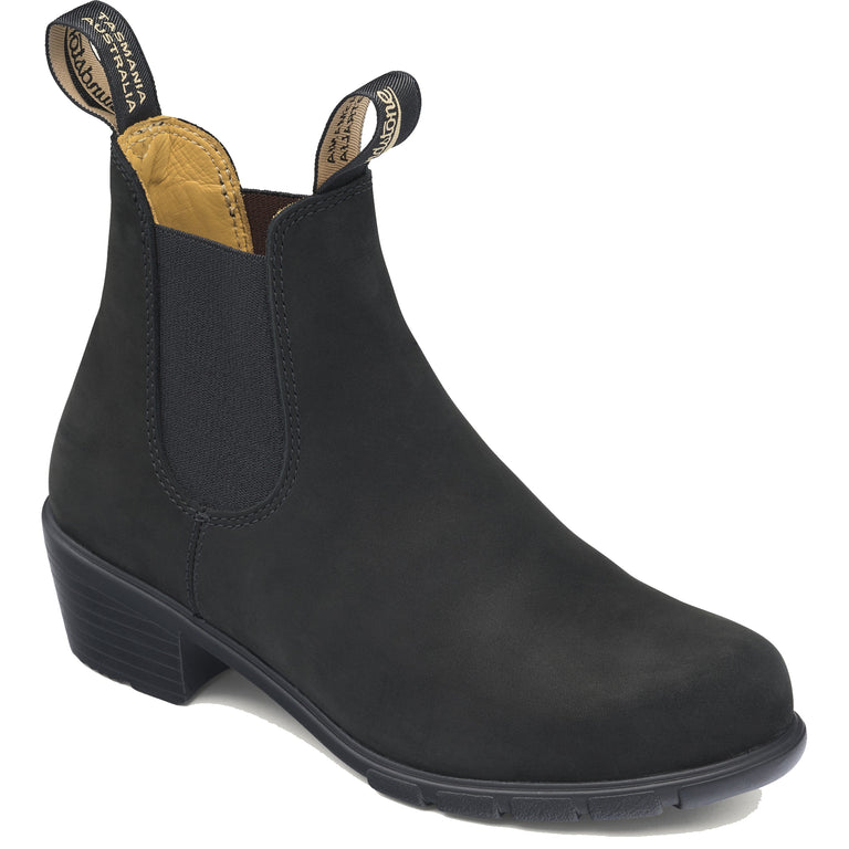 Blundstone Womens Heeled Boots Black Nubuck 1960 Blue Heeler