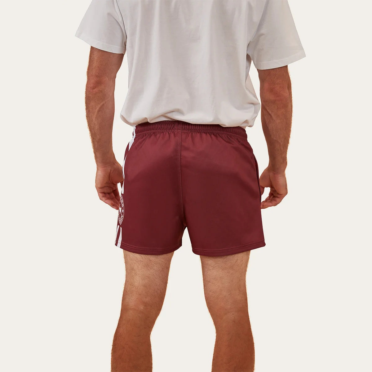 Ringers & Western Ringers Mens Footy Short - Burgundy - 123049RW | Blue Heeler Boots