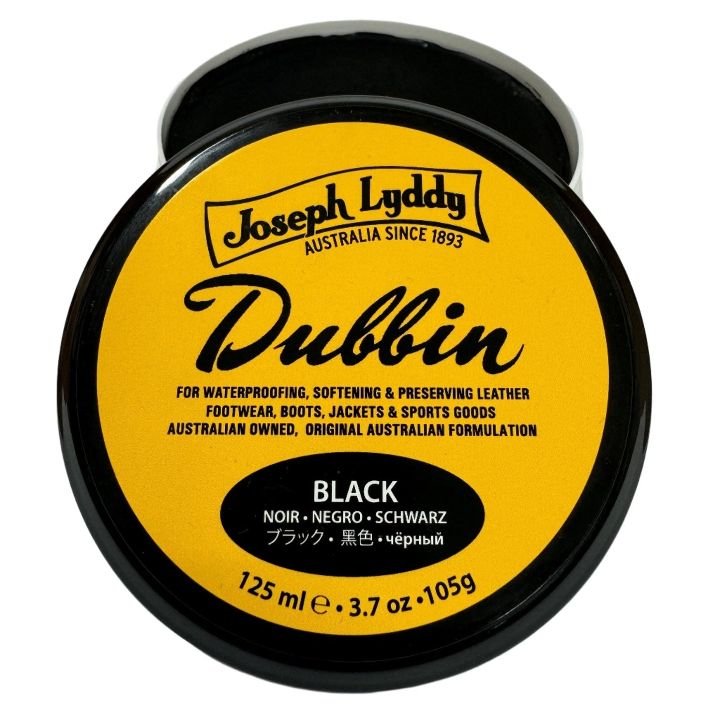 Joseph Lyddy Dubbin, Black 125ml - JL0913125 | Blue Heeler Boots