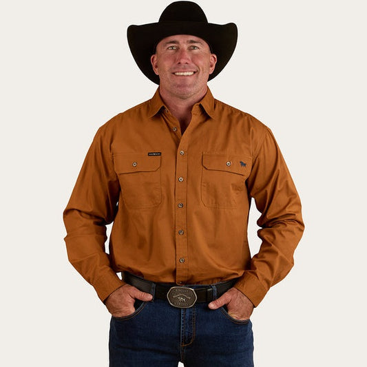 Ringers Western King River Full Button Work Shirt Tobacco - 171110001 | Blue Heeler Boots