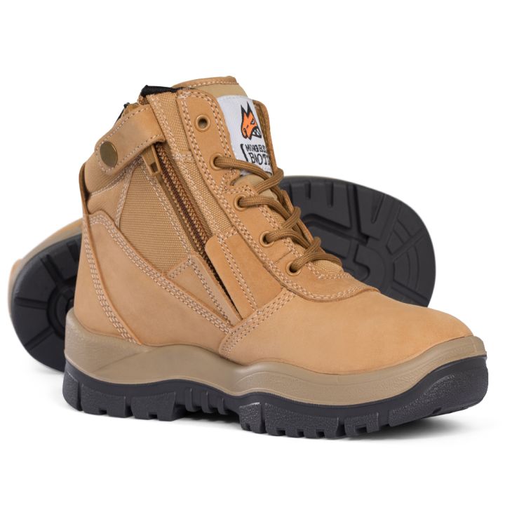 Mongrel Zipsider Safety Boot Wheat - 261050 | Blue Heeler Boots
