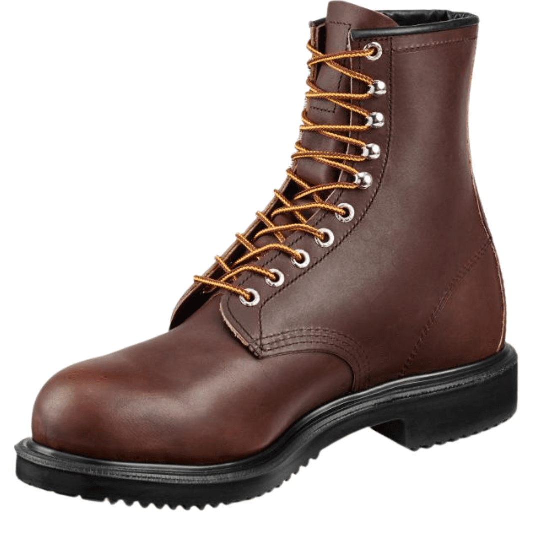 Redwing Steel Toe 8" Brown Lace Up 2233 blue-heeler-boots