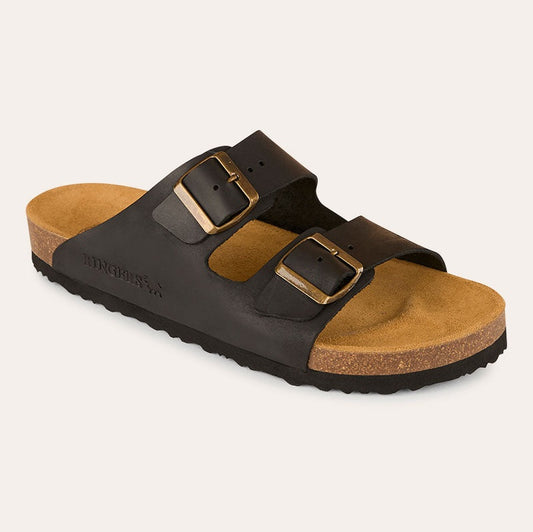 Ringers & Western Ashford - Leather Cork Sandal, Black | Blue Heeler Boots