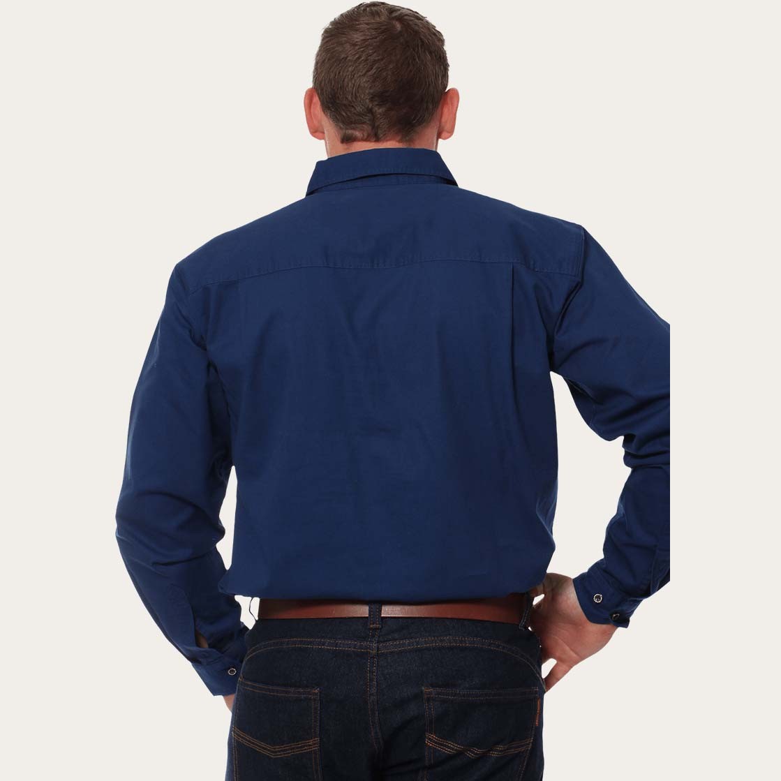 Ringers Western King River Full Button Work Shirt Navy - 171110001 | Blue Heeler Boots