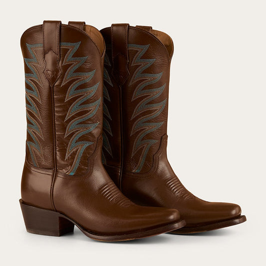 Ringers & Western Longreach Womens Cuban Heel Boot Tan - 519250104 | Blue Heeler Boots