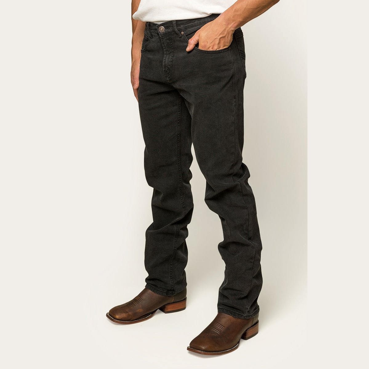 Ringers & Western Muster Mens Slim Straight Fit Mid Rise Jeans | Blue Heeler Boots