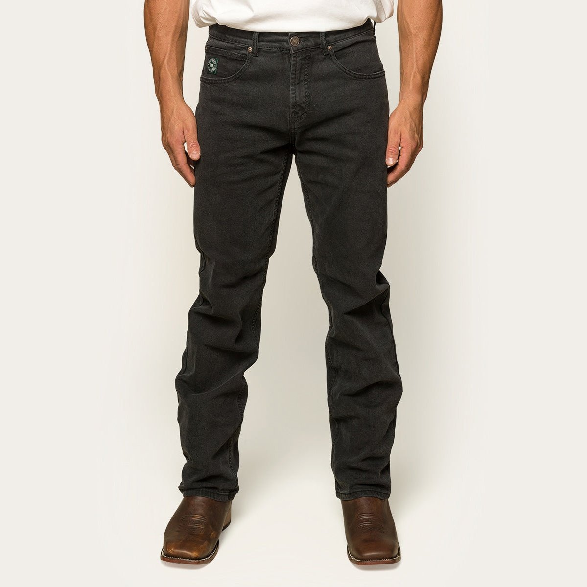 Ringers & Western Muster Mens Slim Straight Fit Mid Rise Jeans | Blue Heeler Boots