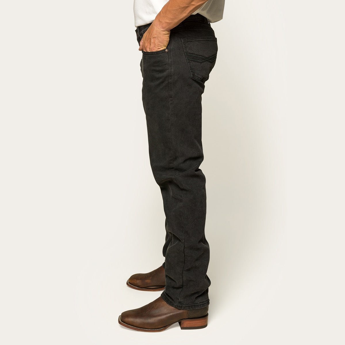 Ringers & Western Muster Mens Slim Straight Fit Mid Rise Jeans | Blue Heeler Boots