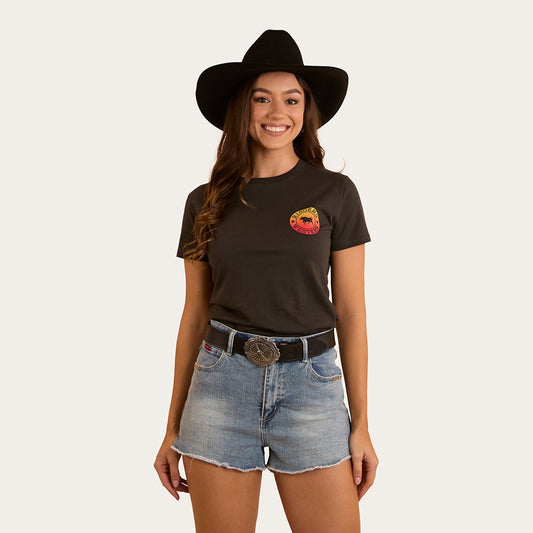 Ringers & Western Signature Bull Womens Classic Fit T Charcoal Fade - 220016RW | Blue Heeler Boots
