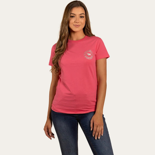 Ringers & Western Signature Bull Womens Classic Fit T Melon/Silver - 220016RW | Blue Heeler Boots