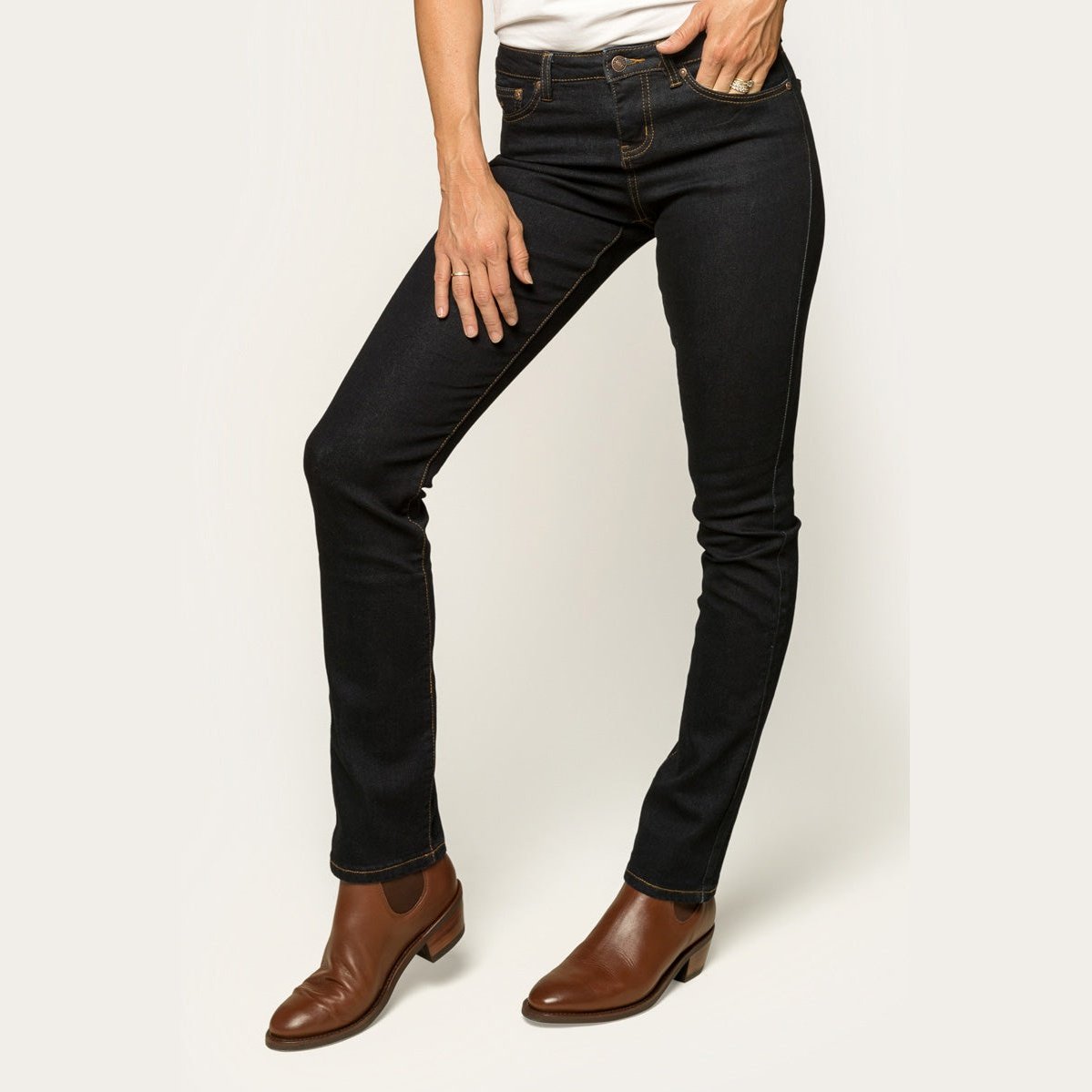 Ringers & Western Victoria Womens Mid Rise Straight Leg Jeans | Blue Heeler Boots