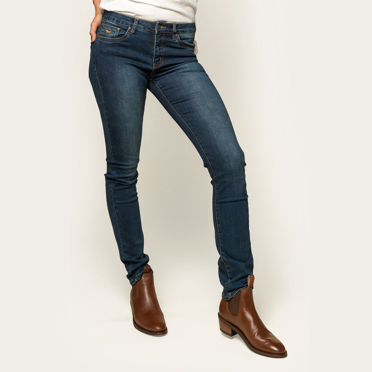 Ringers & Western Victoria Womens Mid Rise Straight Leg Jeans | Blue Heeler Boots