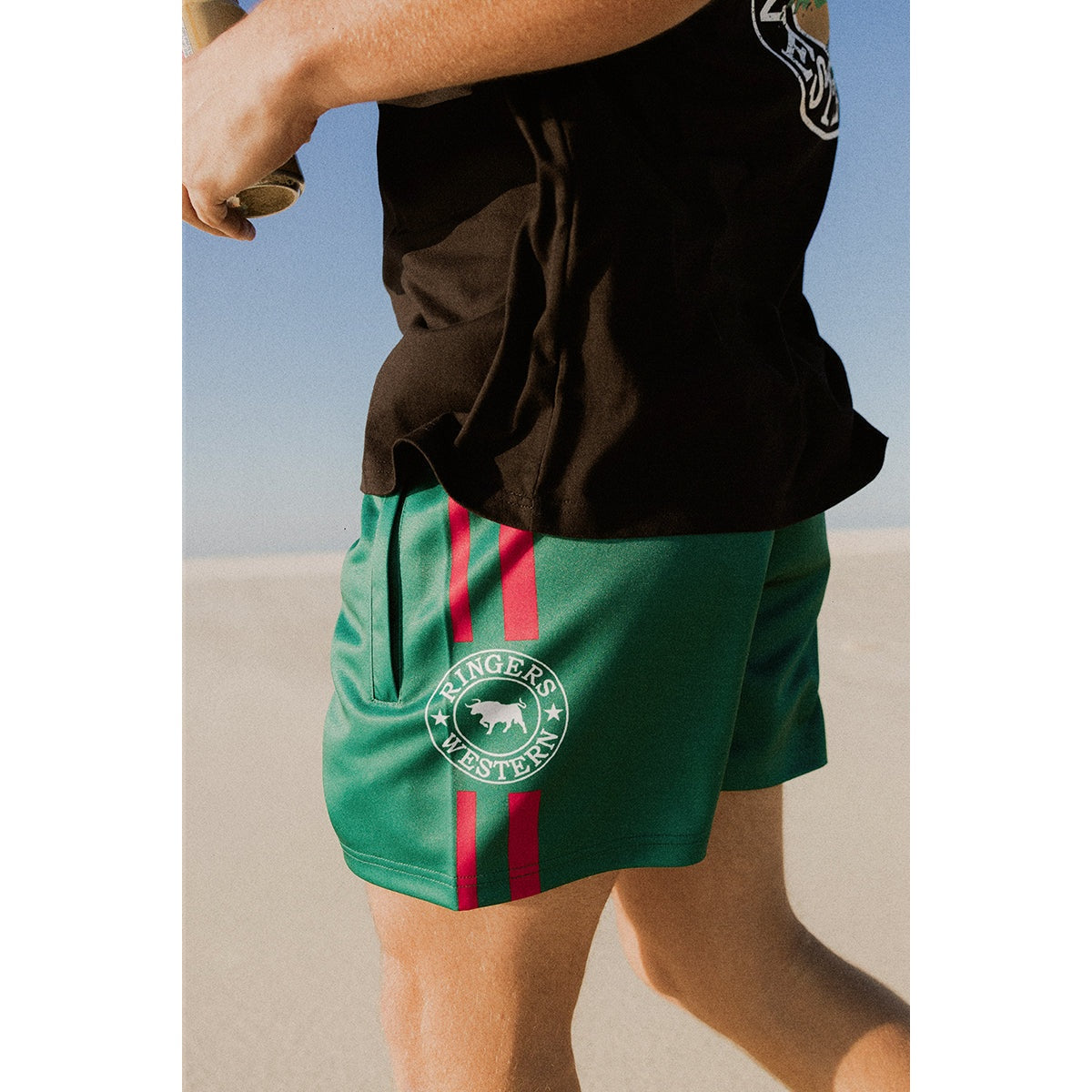 Ringers & Western Ringers Mens Footy Short - Lake Green - 123049RW | Blue Heeler Boots