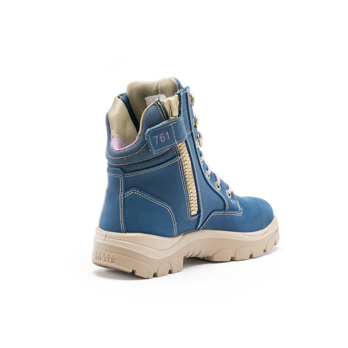 Steel Blue Womens Southern Cross Zip Sided TPU Vegan and Charity Boot - 512761 blue-heeler-boots