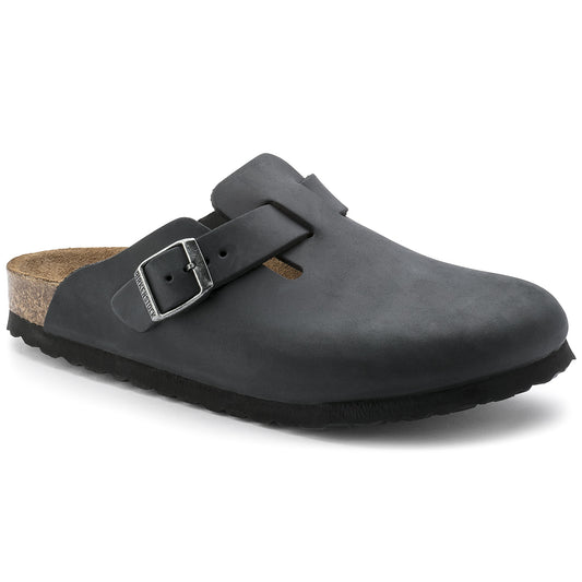 Birkenstock Boston Black Oiled Leather Regular - 059461 | Blue Heeler Boots