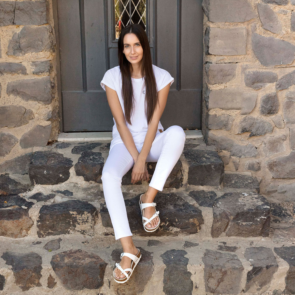 Birkenstock Mayari White Birko-Flor Narrow - 071053 | Blue Heeler Boots