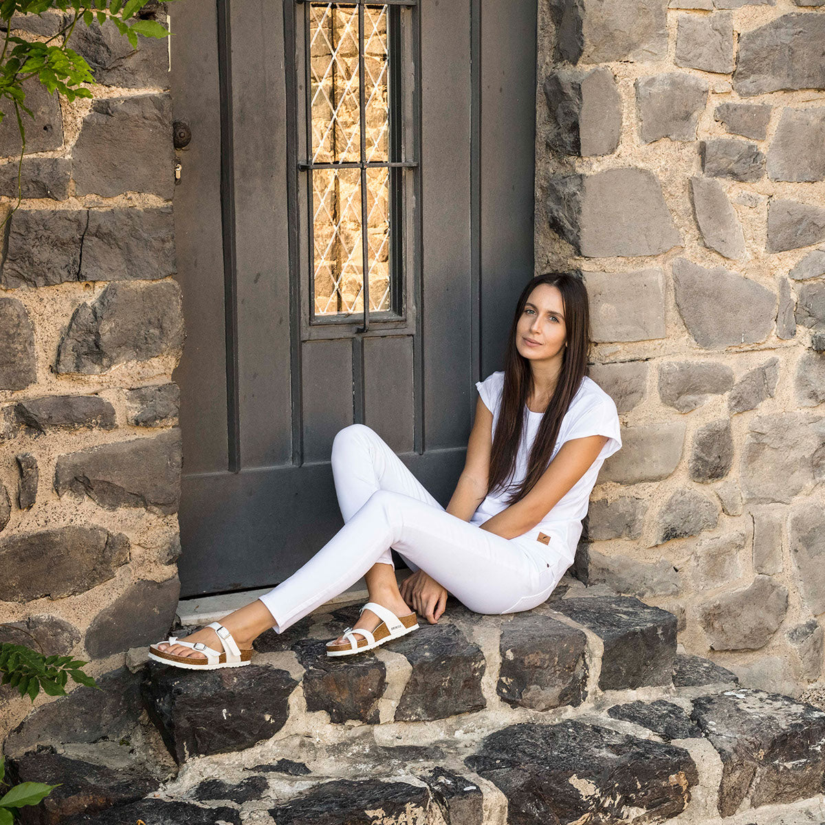 Birkenstock Mayari White Birko-Flor Narrow - 071053 | Blue Heeler Boots