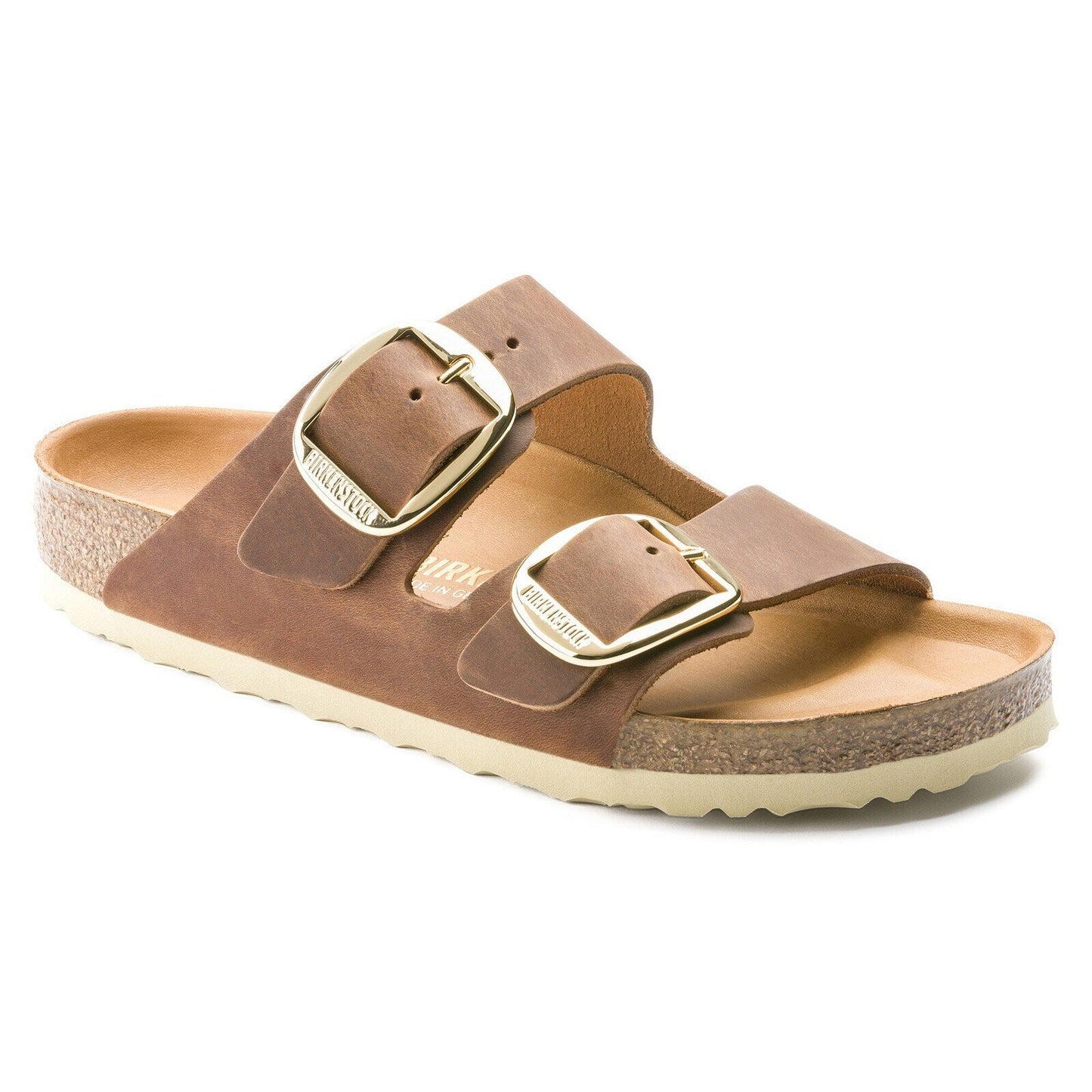 Birkenstock Arizona Big Buckle Cognac Oiled Leather - front view
