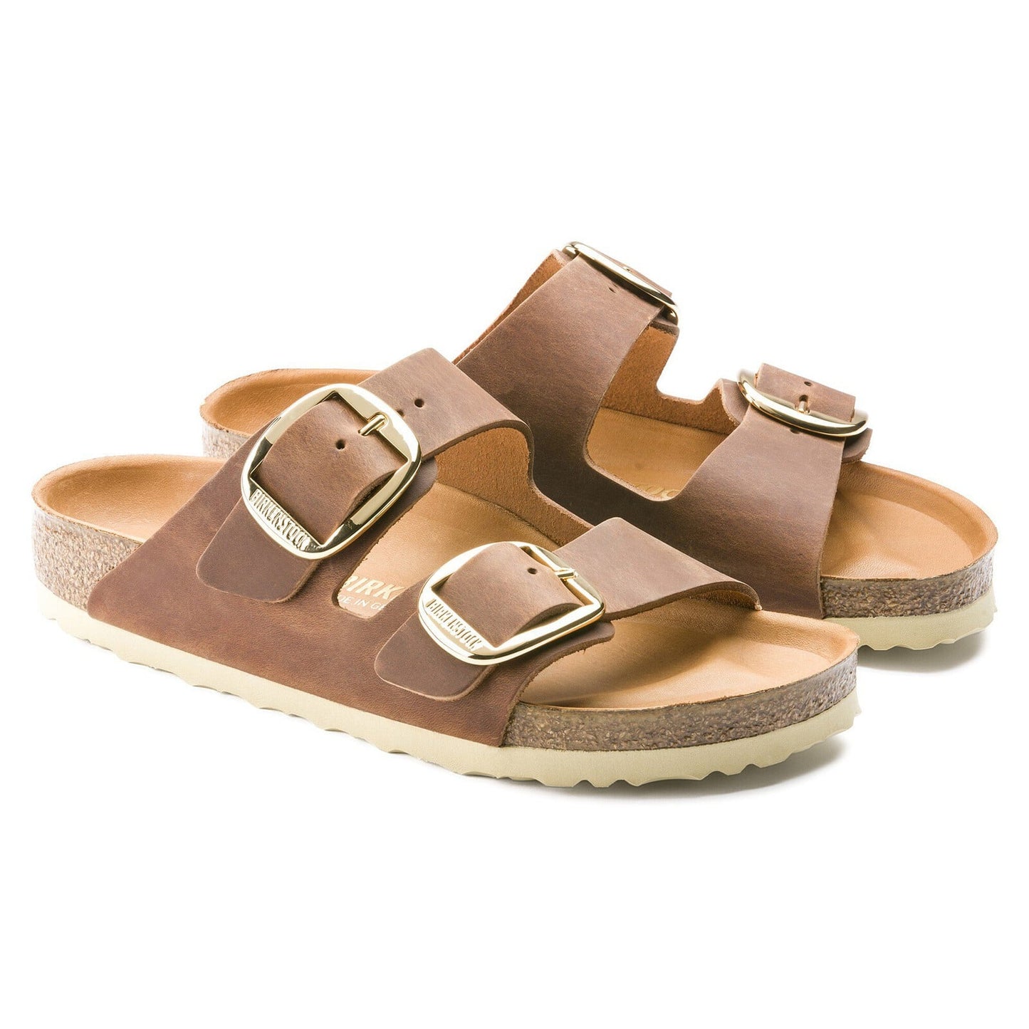 Birkenstock Arizona Big Buckle Cognac Oiled Leather - pair