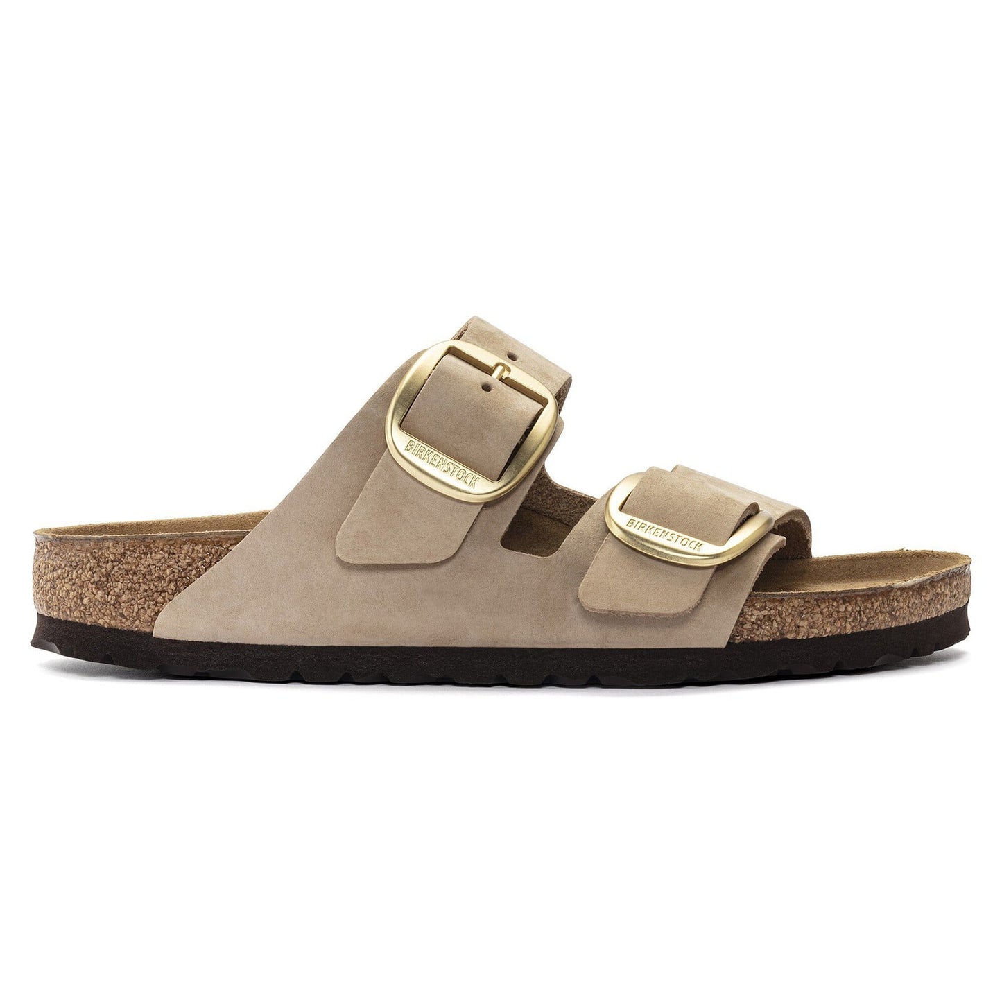 Birkenstock Arizona Big Buckle Sandcastle Nubuck Leather - side view