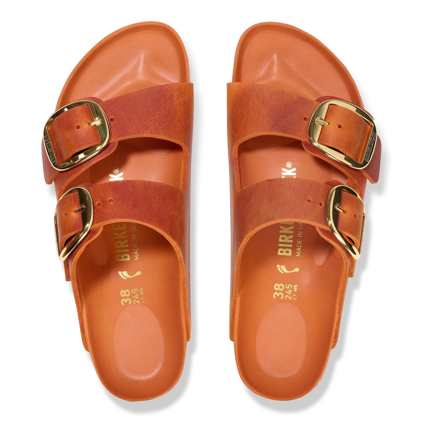 Birkenstock Arizona Big Buckle Burnt Orange Oiled Leather Regular - 1026609 | Blue Heeler Boots