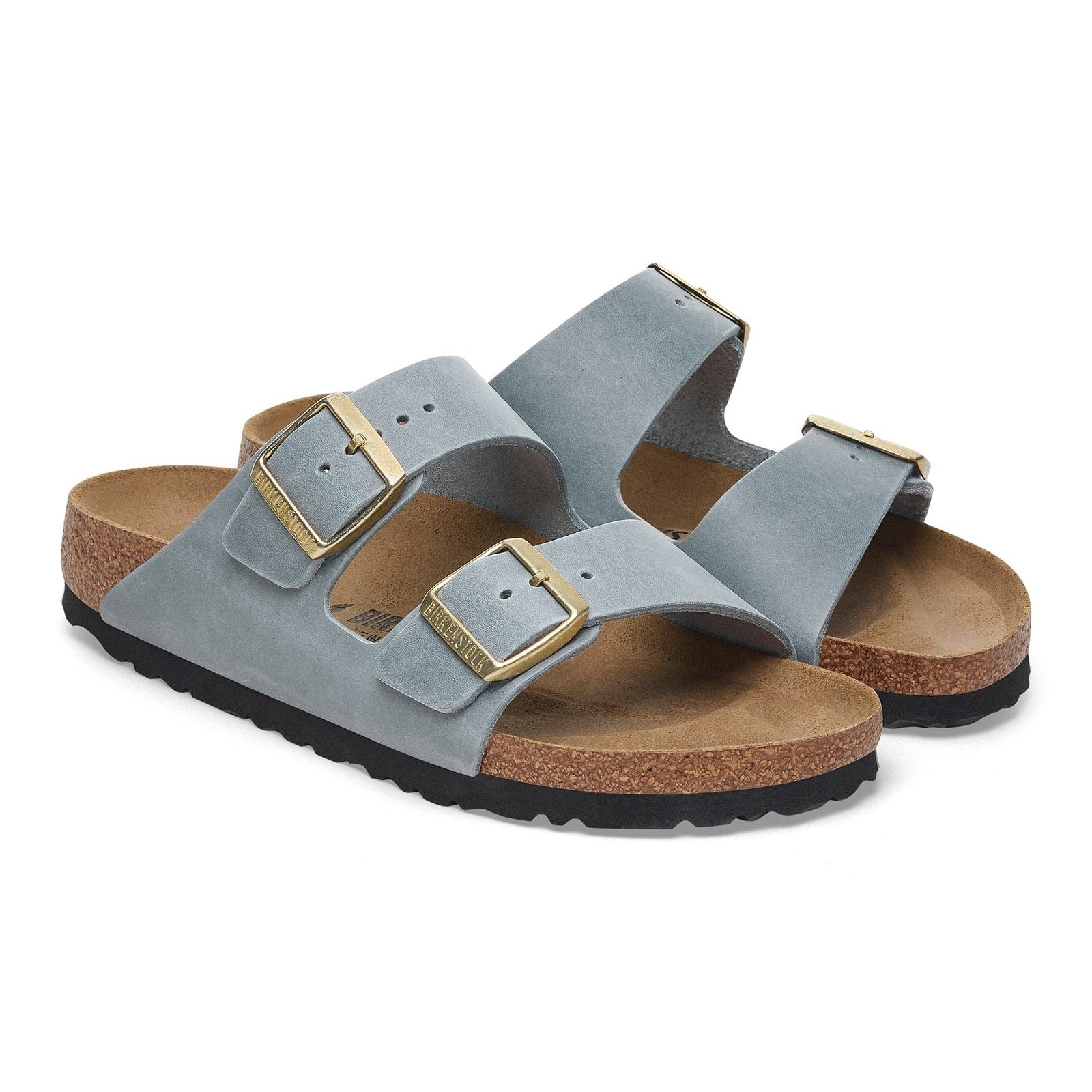 Birkenstock Arizona Basalt Grey Oiled Leather Narrow - 1029253 | Blue Heeler Boots