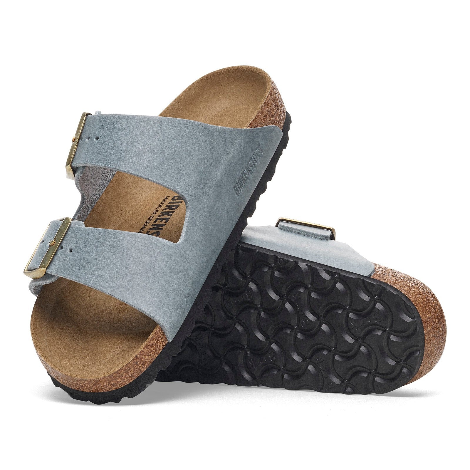 Birkenstock Arizona Basalt Grey Oiled Leather Narrow - 1029253 | Blue Heeler Boots