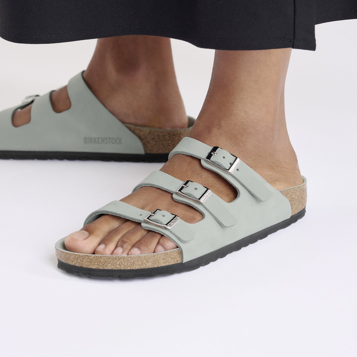 Birkenstock Florida Semi-Exquisite Pure Sage Nubuck Leather Regular - 1029349 | Blue Heeler Boots