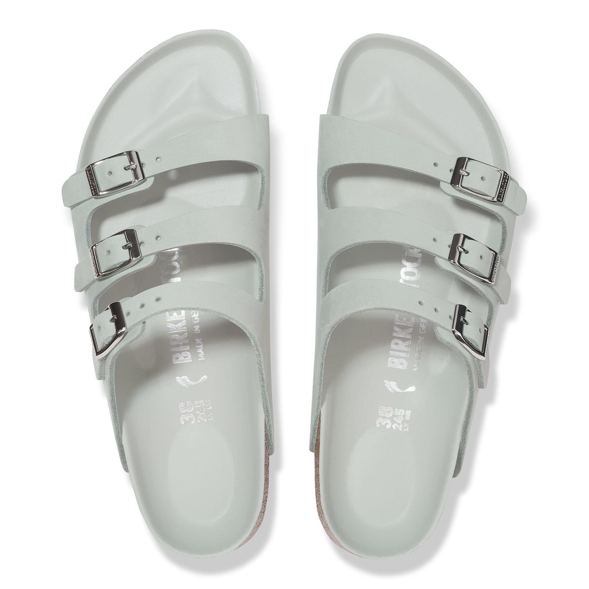 Birkenstock Florida Semi-Exquisite Pure Sage Nubuck Leather Regular - 1029349 | Blue Heeler Boots