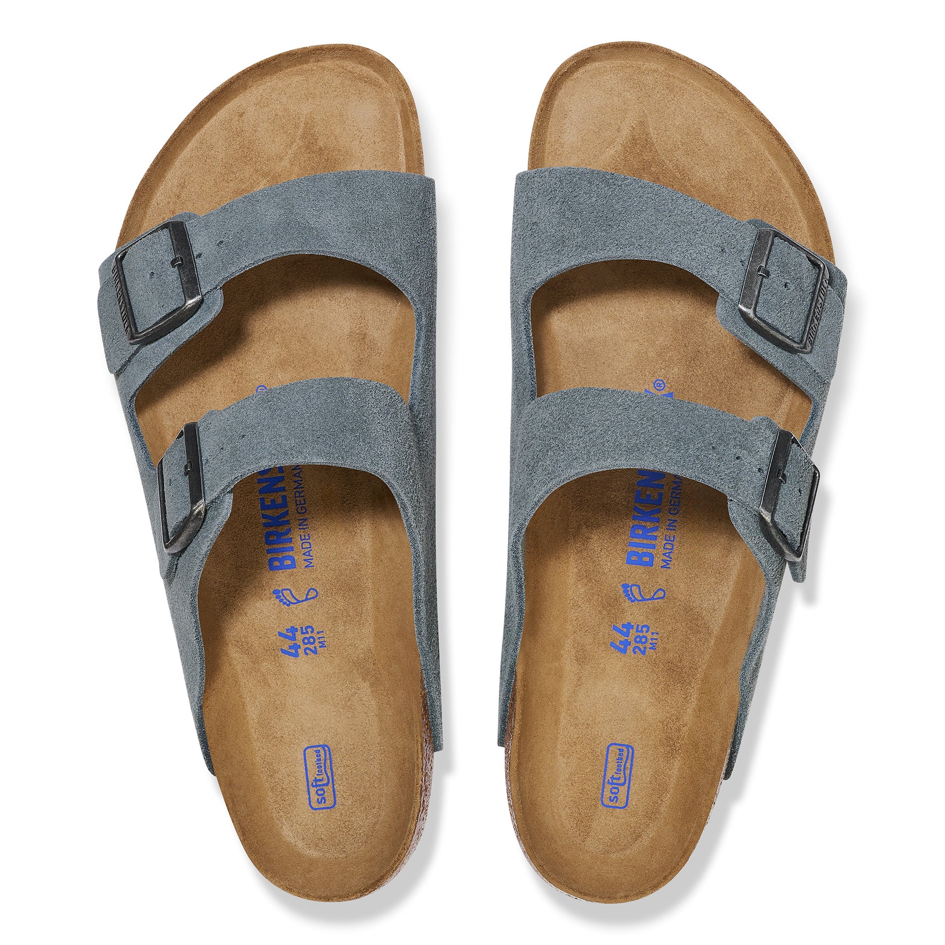 Birkenstock Arizona SFB Basalt Grey Suede Leather Regular - 1029790 | Blue Heeler Boots