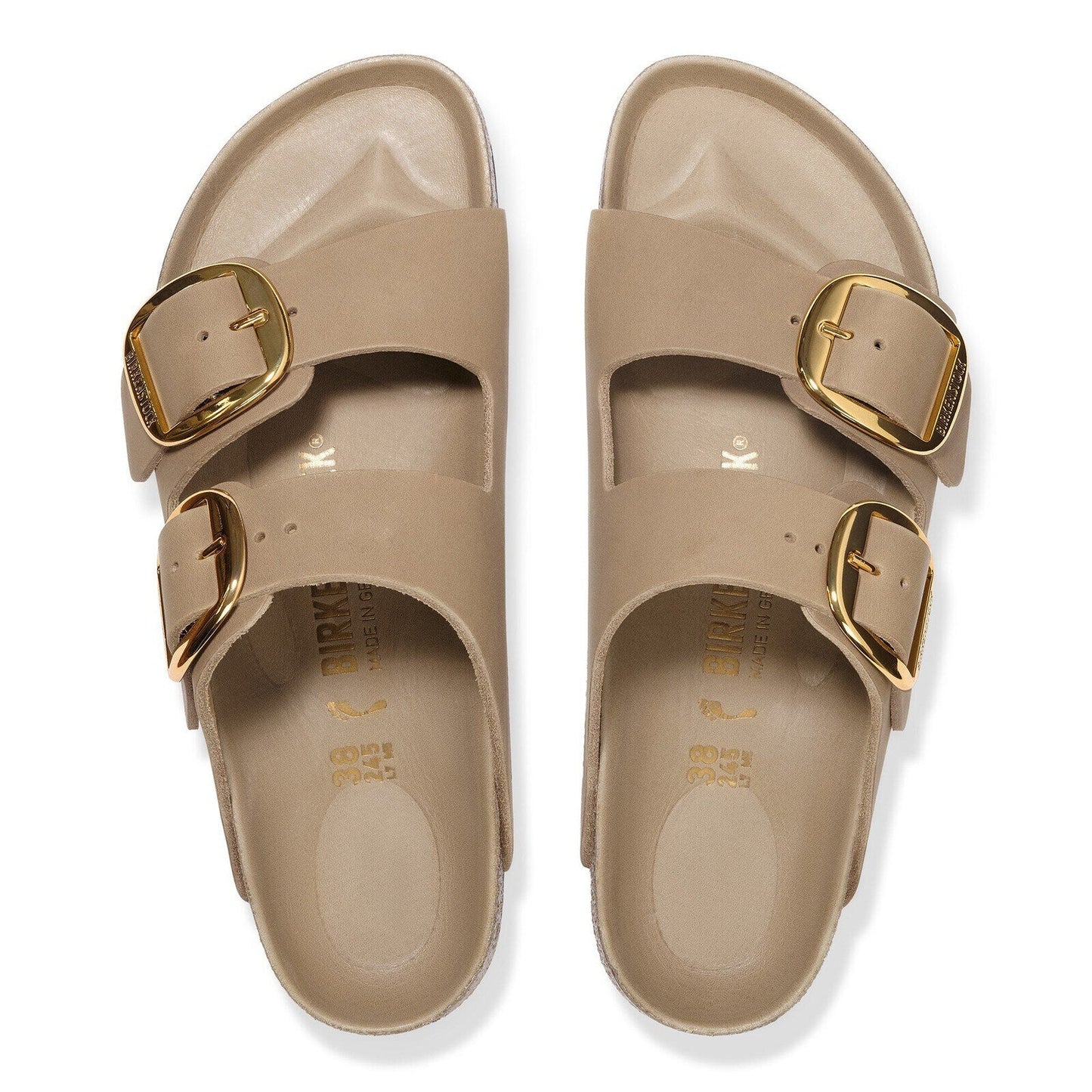 Birkenstock Arizona Big Buckle Tobacco Brown Oiled Leather - top view