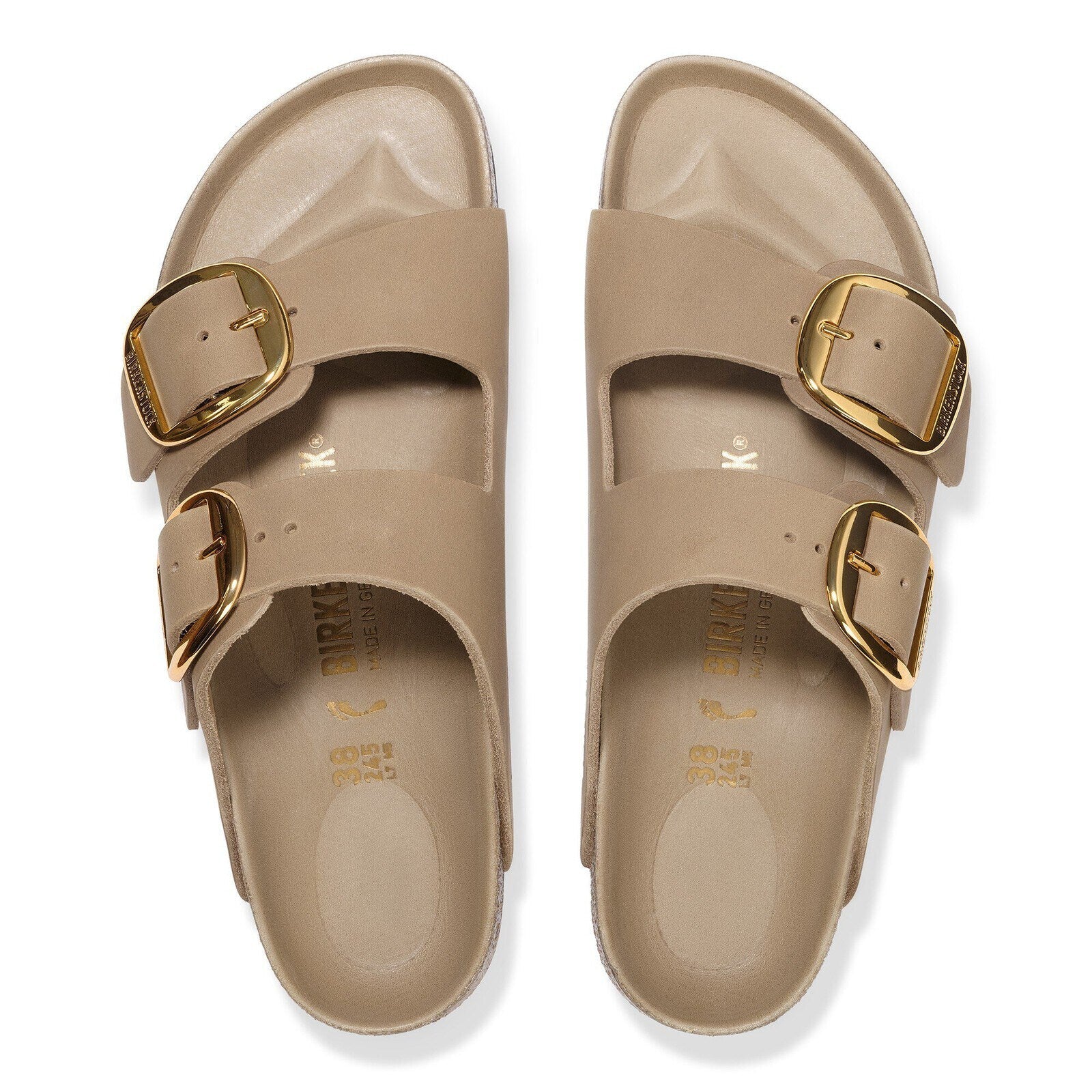Birkenstock Arizona Big Buckle Tobacco Brown Oiled Leather - top view