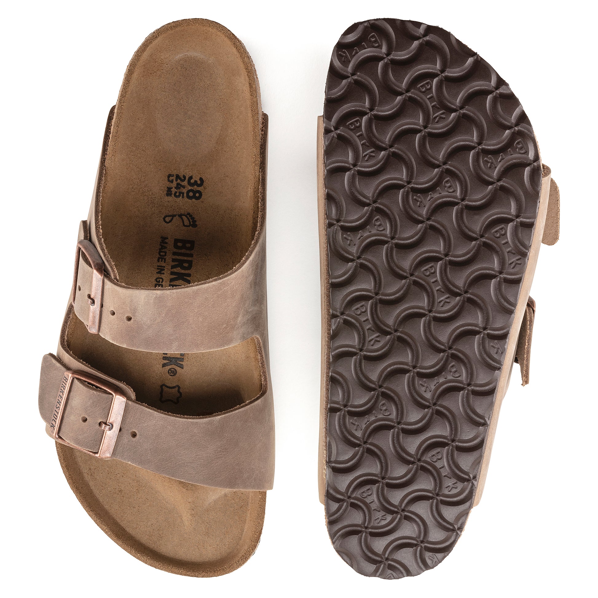 Birkenstock Arizona Tabacco Brown Oiled Leather Regular - 352201 | Blue Heeler Boots