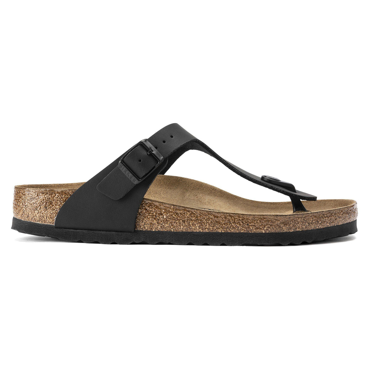 Birkenstock Gizeh Black Birko-Flor - side view
