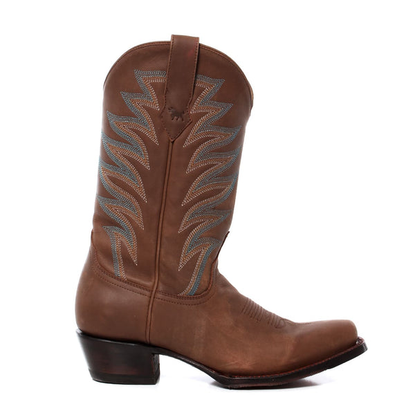 Ringers & Western Longreach Womens Cuban Heel Boot Tan - 519250104 | Blue Heeler Boots