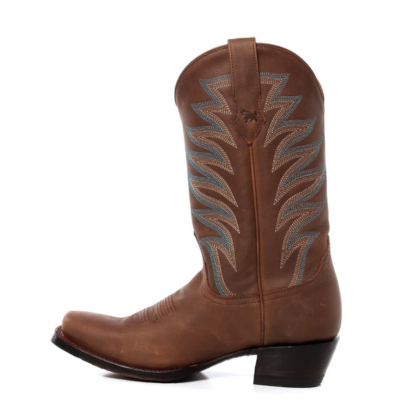 Ringers & Western Longreach Womens Cuban Heel Boot Tan - 519250104 | Blue Heeler Boots
