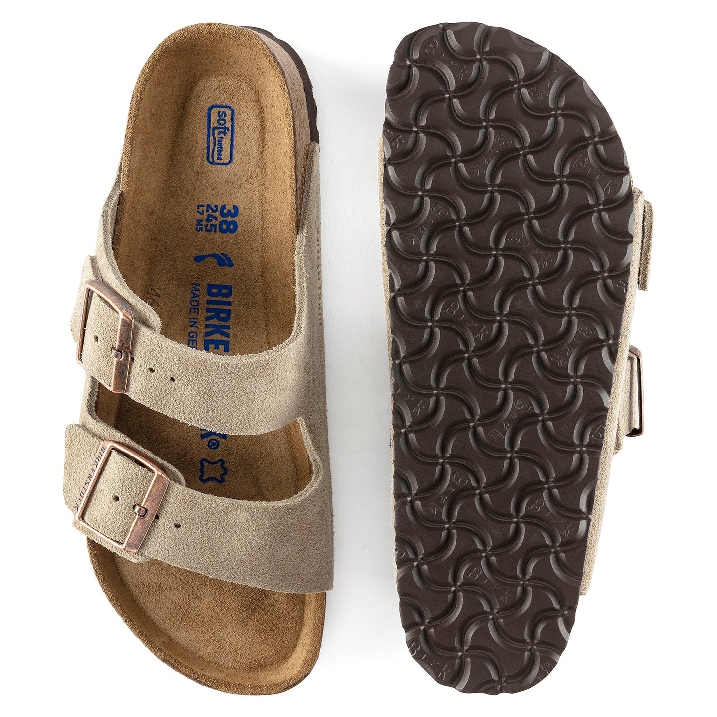 Birkenstock Arizona SFB Taupe Suede Leather Regular - 951301 | Blue Heeler Boots